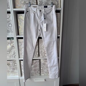 AG Adriano Goldschmied White The Prima Mid-Rise Cigarette Jeans (NWT)